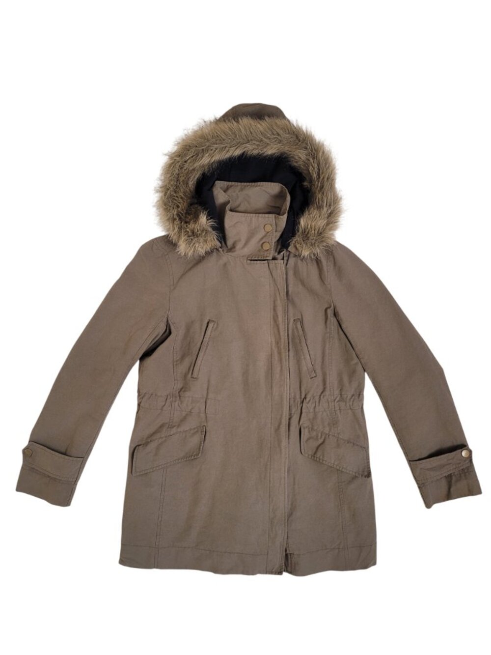 LOFT Army Green Hooded Utility Jacket size small